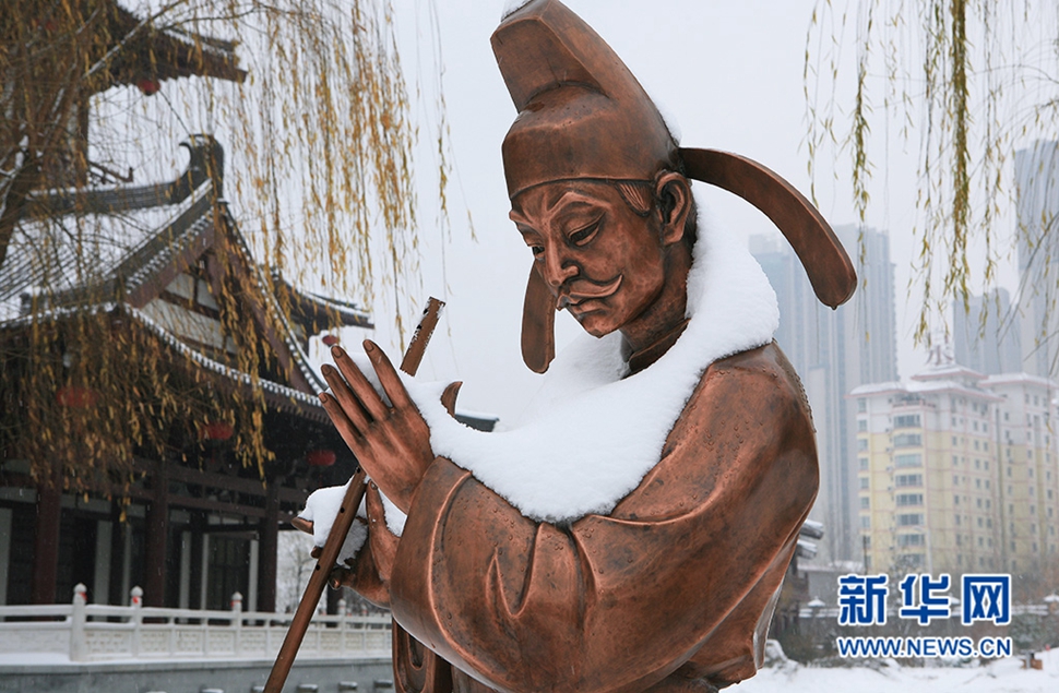 瑞雪降中原，洛河岸邊賞雪景