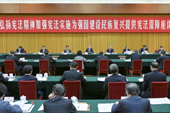 趙樂際出席“弘揚憲法精神，加強憲法實施，為強國建設、民族復興提供憲法保障”座談會并講話