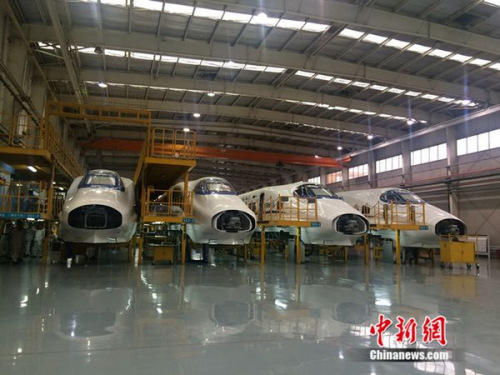 中車青島四方機車車輛股份有限公司廠房。中新網(wǎng) 邱宇 攝