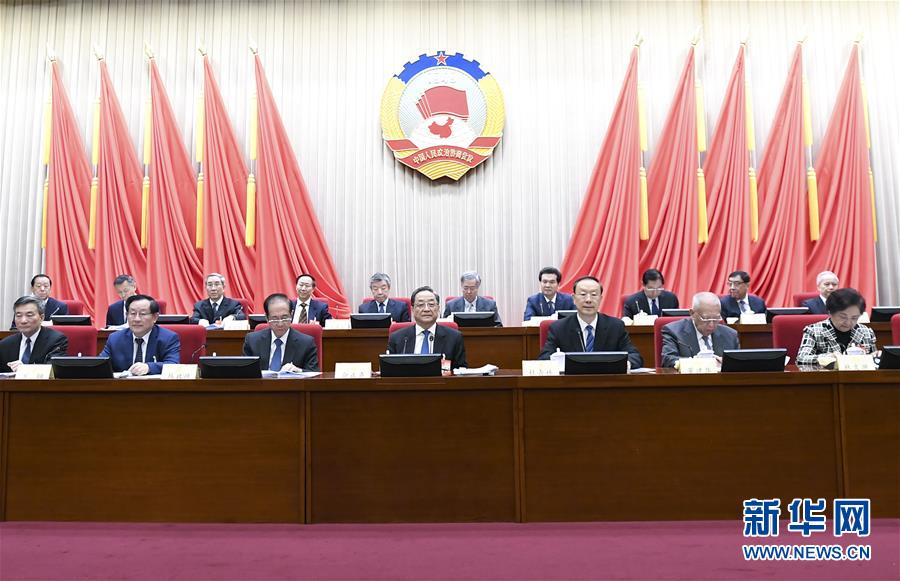 1月22日，政協(xié)第十二屆全國委員會常務(wù)委員會第二十四次會議在北京開幕。全國政協(xié)主席俞正聲出席開幕會。 新華社記者 燕雁 攝