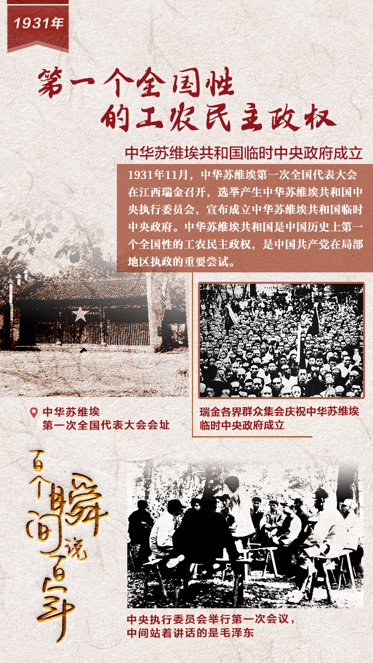 1931，第一個全國性的工農(nóng)民主政權(quán)