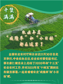 干貨滿滿！農(nóng)業(yè)年度“成績單”和“小目標(biāo)”都在這里了