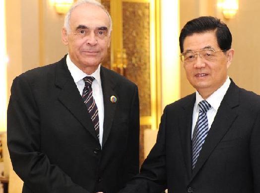 胡錦濤會見埃及總統(tǒng)特使、外長阿姆魯