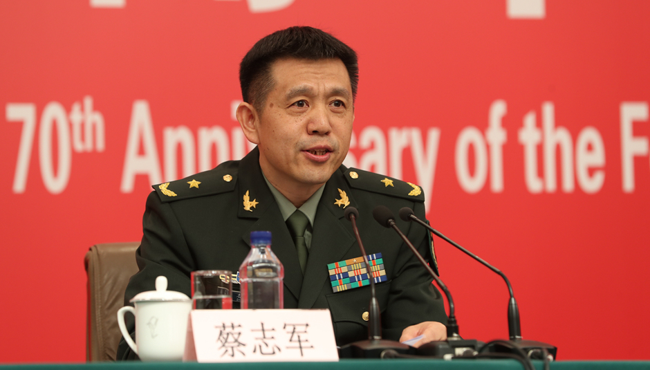 閱兵領(lǐng)導(dǎo)小組辦公室副主任、中央軍委聯(lián)合參謀部作戰(zhàn)局副局長蔡志軍