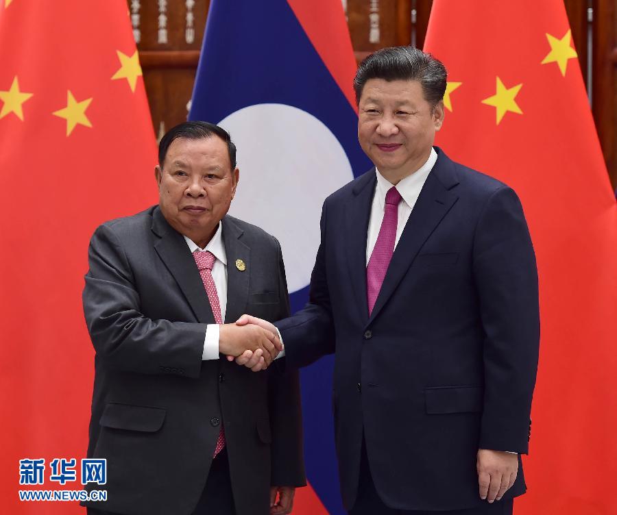 9月2日，國(guó)家主席習(xí)近平在杭州會(huì)見(jiàn)老撾國(guó)家主席本揚(yáng)。新華社記者張鐸攝