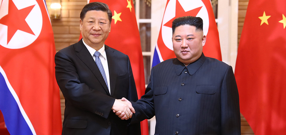 習近平同朝鮮勞動黨委員長、國務委員會委員長金正恩舉行會談